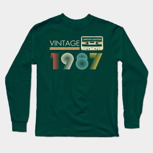 Vintage 1987 Limited Edition Cassette Long Sleeve T-Shirt